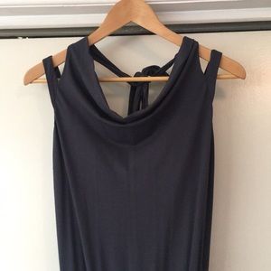 Long dark blue dress
